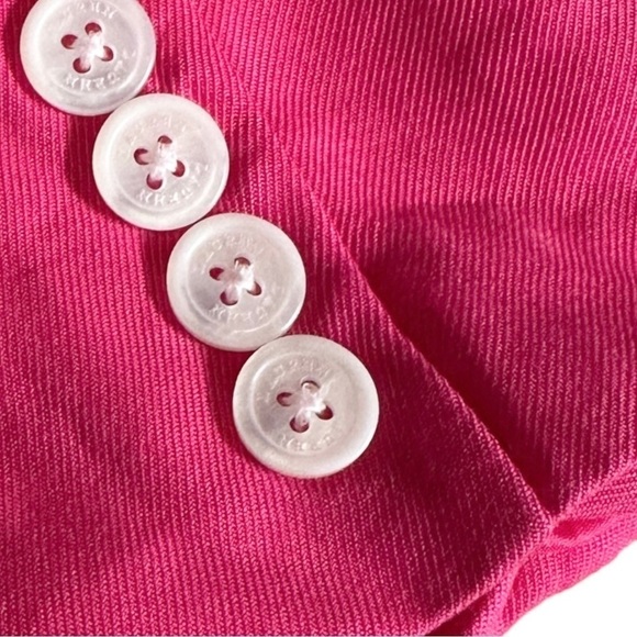Lauren Ralph Lauren Silk Blazer Hot Pink Size 10 One Button Tailored Barbiecore - Picture 7 of 10